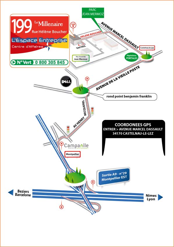 Plan accès d'autoroute Convergence Médias 